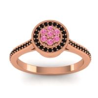 Pink Tourmaline Fashion Ring In 14K Rose Gold With Black Onyx – Unmada Statement Ring