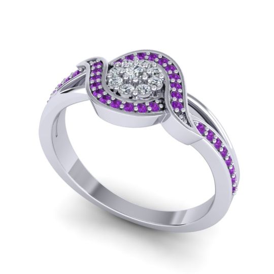 Statement Floral Pave Nidadha Ring