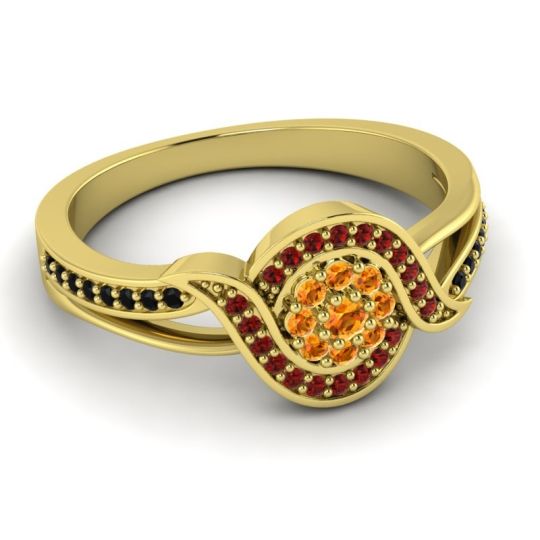Statement Floral Pave Nidadha Ring