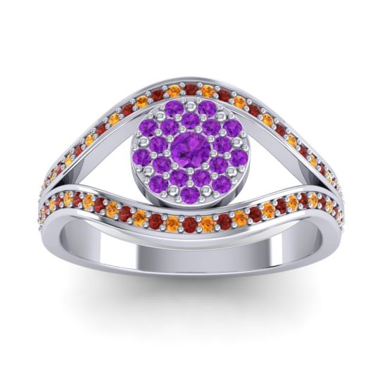 Statement Floral Pave Darzana Ring