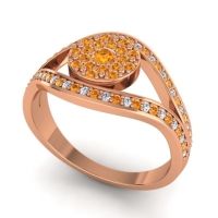 Statement Floral Pave Darzana Ring