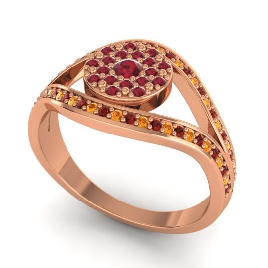 Statement Floral Pave Darzana Ring