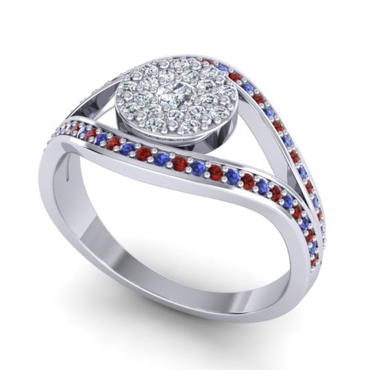 Statement Floral Pave Darzana Ring