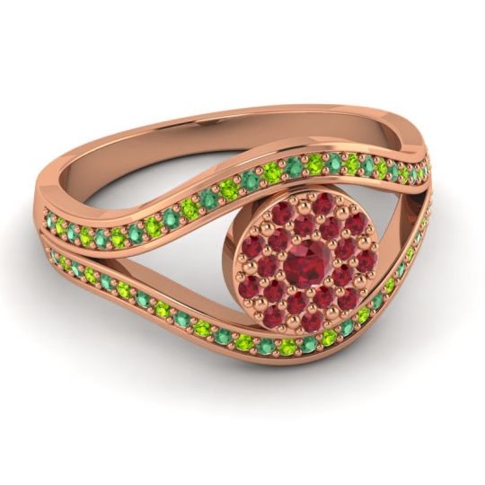 Statement Floral Pave Darzana Ring