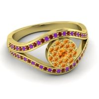 Statement Floral Pave Darzana Ring