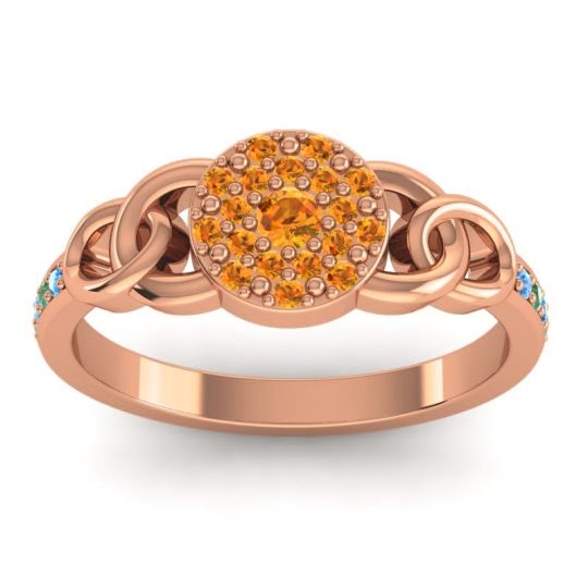 Statement Floral Pave Mekhala Ring