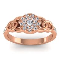 Lab Diamond Fashion Ring In 18K Rose Gold With Aquamarine – Mekhala Statement Ring