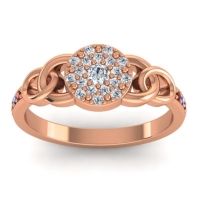 Lab Diamond Fashion Ring In 18K Rose Gold With Blue Sapphire And Garnet – Mekhala Statement Ring
