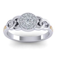 Lab Diamond Fashion Ring In Platinum With Citrine – Mekhala Statement Ring