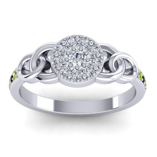 Statement Floral Pave Mekhala Ring