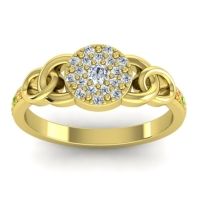Lab Diamond Fashion Ring In 14k Yellow Gold With Peridot And Citrine – Mekhala Statement Ring