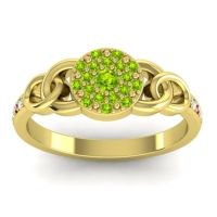 Statement Floral Pave Mekhala Ring