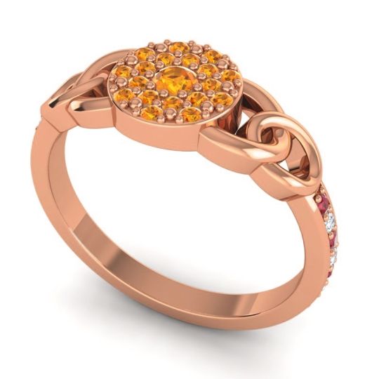 Statement Floral Pave Mekhala Ring