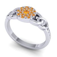 Statement Floral Pave Mekhala Ring