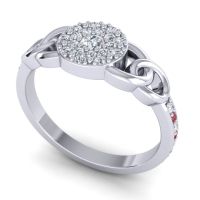 Statement Floral Pave Mekhala Ring