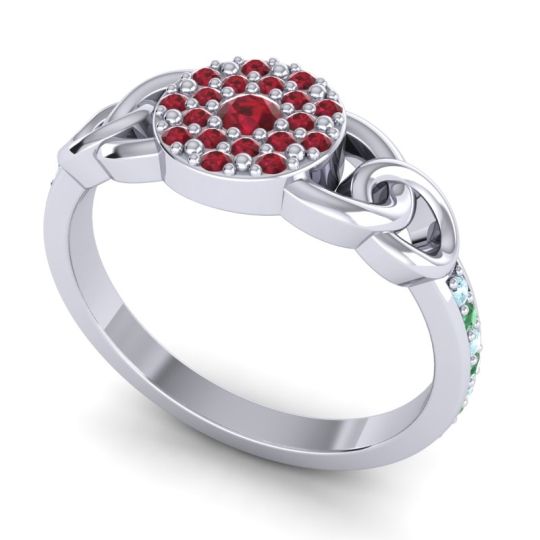 Statement Floral Pave Mekhala Ring