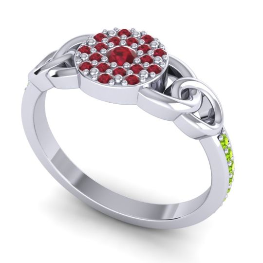 Statement Floral Pave Mekhala Ring