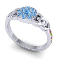 Statement Floral Pave Mekhala Ring