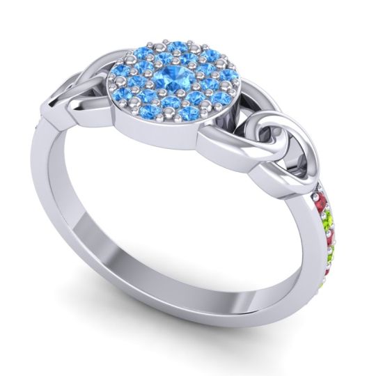 Statement Floral Pave Mekhala Ring