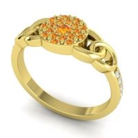 Statement Floral Pave Mekhala Ring