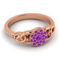 Statement Floral Pave Mekhala Ring