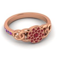 Statement Floral Pave Mekhala Ring
