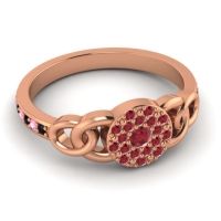 Statement Floral Pave Mekhala Ring