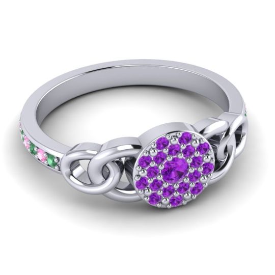 Statement Floral Pave Mekhala Ring