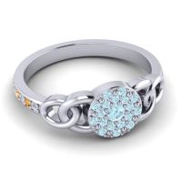 Statement Floral Pave Mekhala Ring