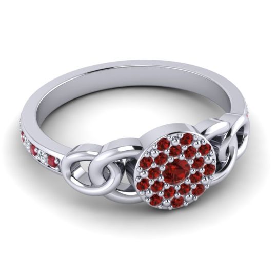 Statement Floral Pave Mekhala Ring