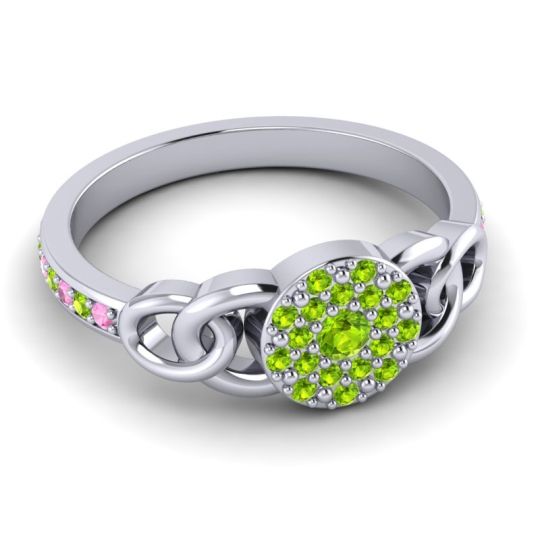 Statement Floral Pave Mekhala Ring