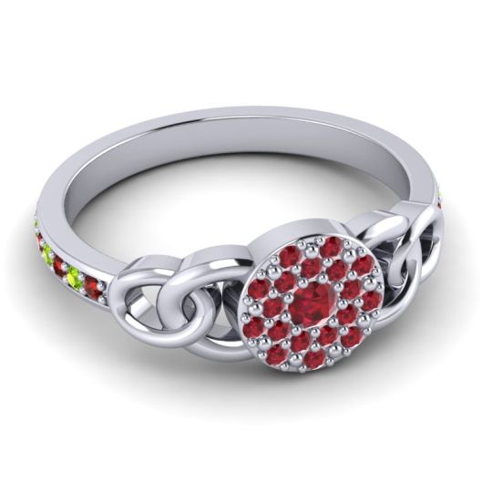 Statement Floral Pave Mekhala Ring