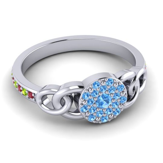 Statement Floral Pave Mekhala Ring