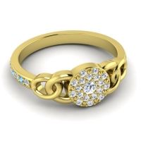 Statement Floral Pave Mekhala Ring