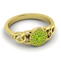 Statement Floral Pave Mekhala Ring
