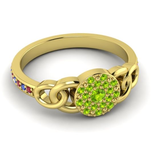 Statement Floral Pave Mekhala Ring