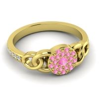 Statement Floral Pave Mekhala Ring