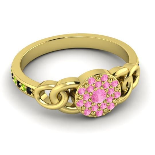 Statement Floral Pave Mekhala Ring