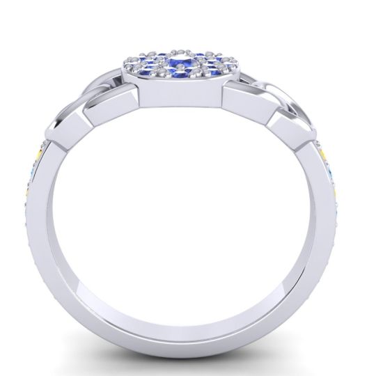 Statement Floral Pave Mekhala Ring