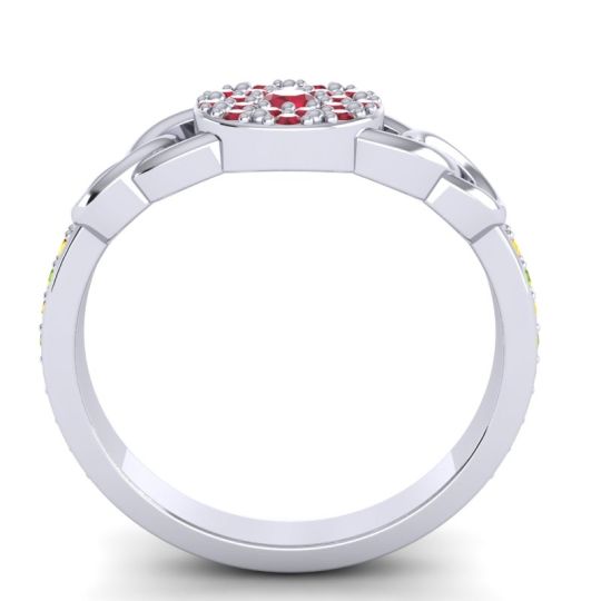 Statement Floral Pave Mekhala Ring