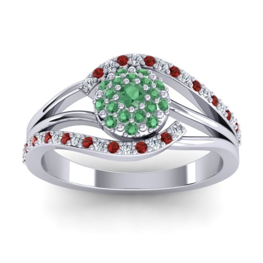 Statement Floral Pave Devaka Ring