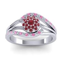 Statement Floral Pave Devaka Ring