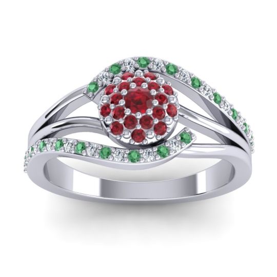 Statement Floral Pave Devaka Ring