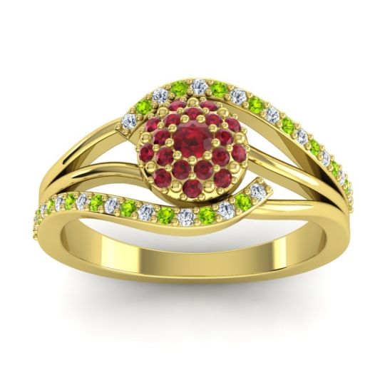 Statement Floral Pave Devaka Ring