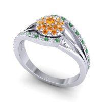 Statement Floral Pave Devaka Ring