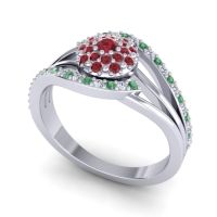 Statement Floral Pave Devaka Ring