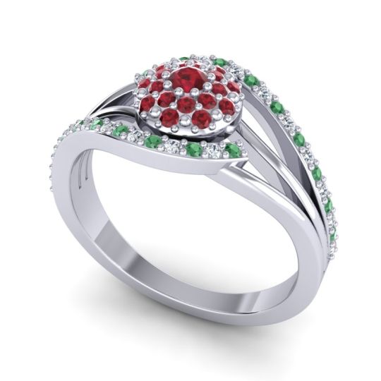 Statement Floral Pave Devaka Ring