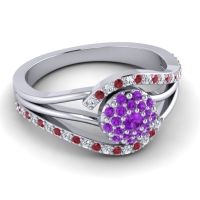 Statement Floral Pave Devaka Ring