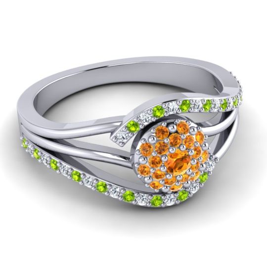 Statement Floral Pave Devaka Ring