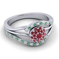 Statement Floral Pave Devaka Ring